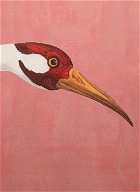 Heron Print Wallpaper in Tourmaline Rose