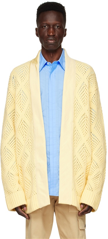 Photo: Dunhill Yellow Cashmere Cardigan