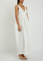 Rohe Sculpted Cotton-blend Poplin Maxi Dress White