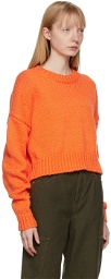 Frame Orange Oversized Crop Sweater