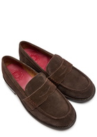 Grenson Nate Suede Loafers Brown