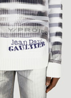Y/Project x Jean Paul Gaultier  - Mariniere Mesh Cover Sweater in White
