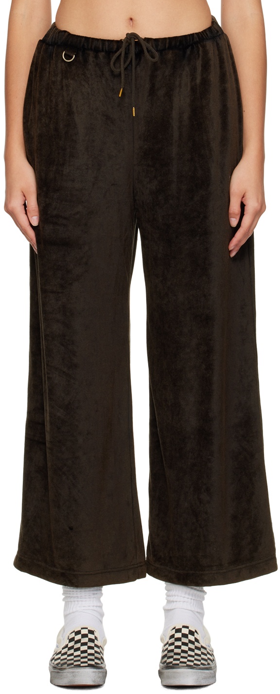 Photo: Doublet Brown Crystal-Cut Lounge Pants