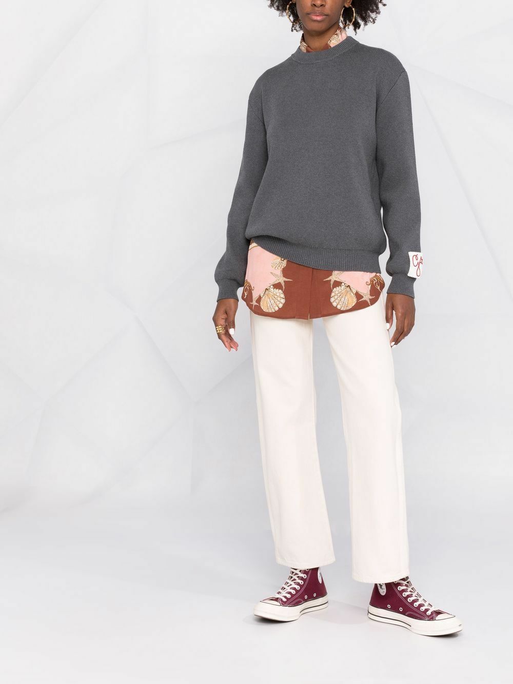 GOLDEN GOOSE - Golden Cotton Crewneck Sweater