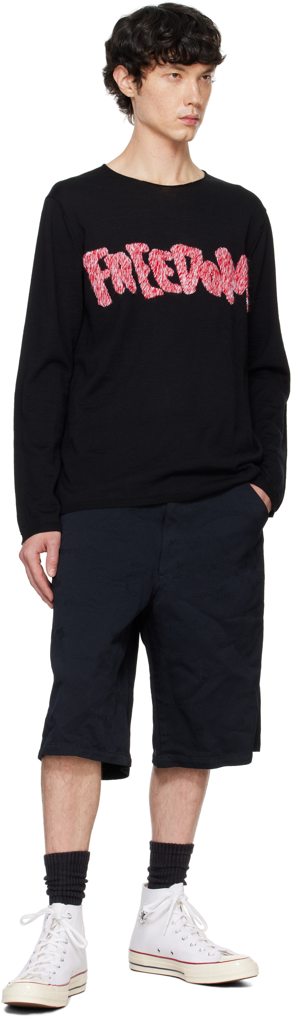 Comme des Garçons Shirt Black 'Freedom' Sweater
