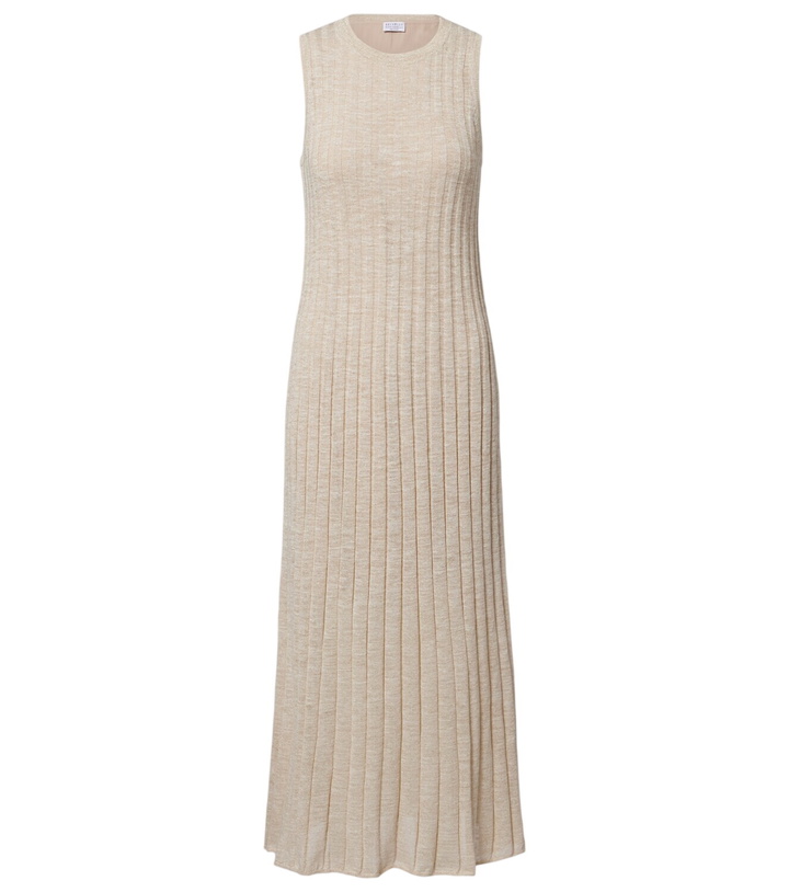Photo: Brunello Cucinelli Ribbed-knit maxi dress