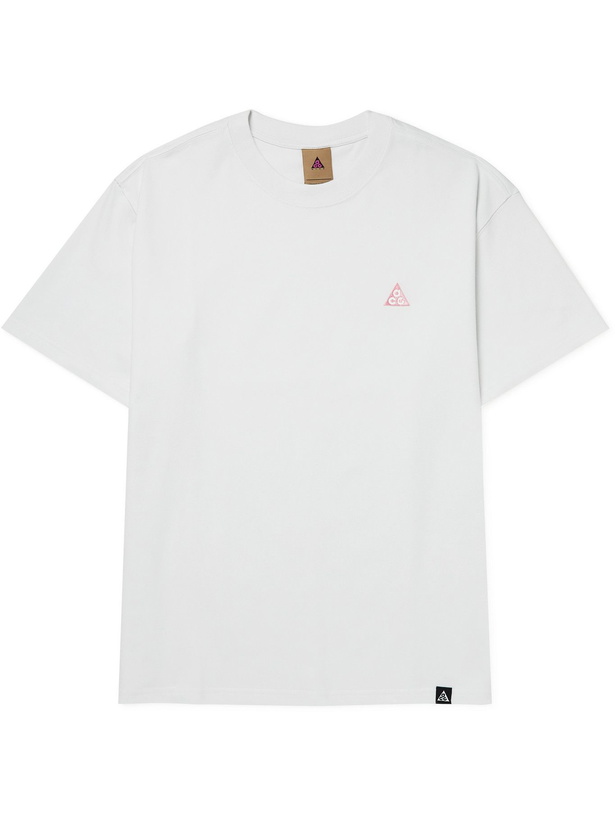 Photo: NIKE - ACG NRG Logo-Embroidered Jersey T-Shirt - White