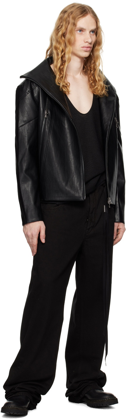 CARNET-ARCHIVE Black Nail Faux Leather Jacket CARNET-ARCHIVE