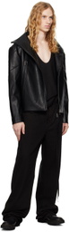 CARNET-ARCHIVE Black Nail Faux Leather Jacket