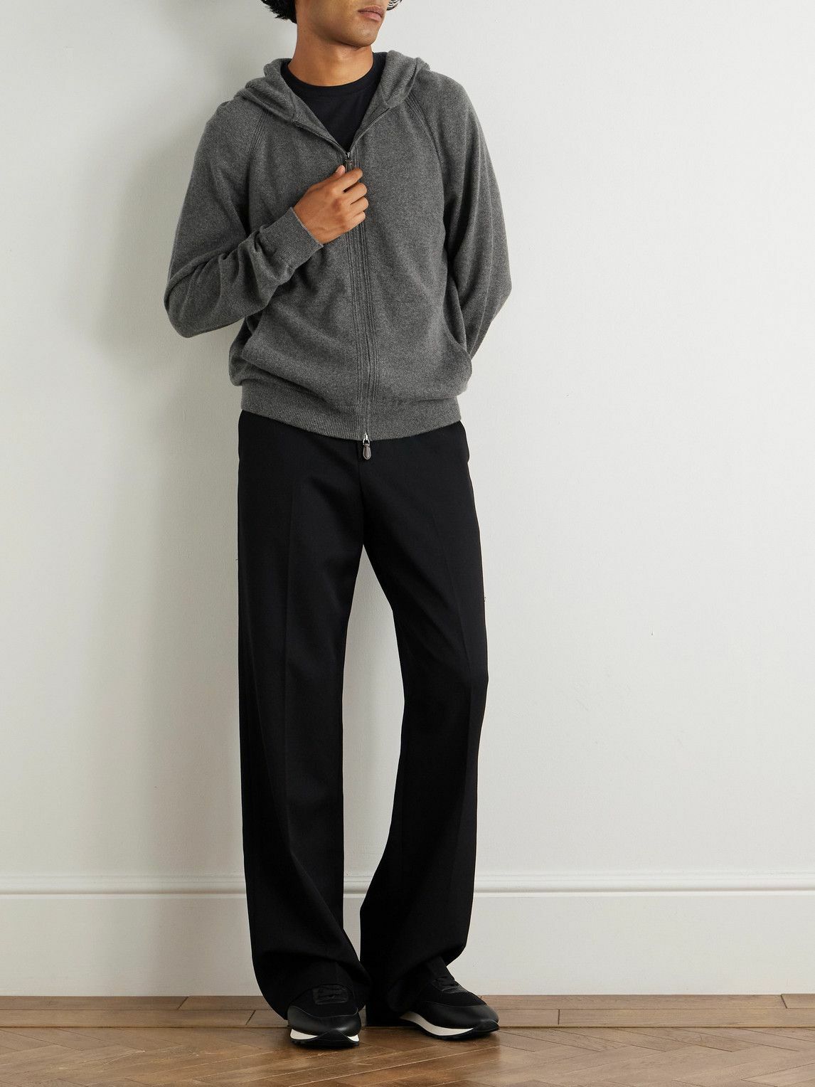 Loro Piana - Cashmere Zip-Up Hoodie - Gray
