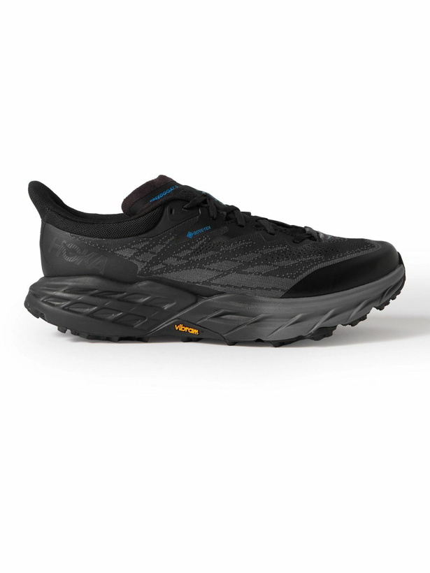 Photo: Hoka One One - Speedgoat 5 Rubber-Trimmed GORE-TEX® Mesh Running Sneakers - Black