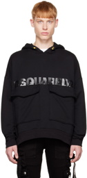 Dsquared2 Black Arctic Pocket Ski Hoodie