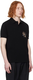 Paul Smith Black Embroidered Polo