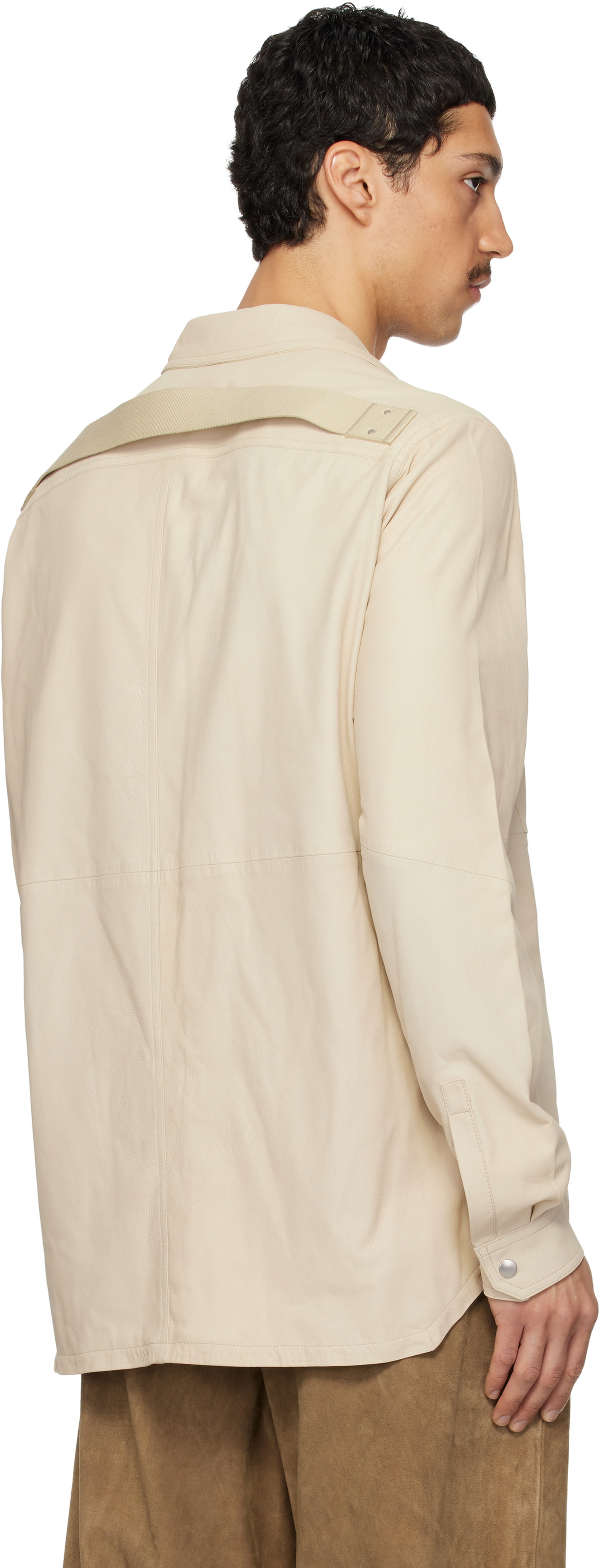Rick Owens Beige Temple Outershirt