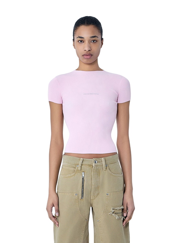 T-shirt Manches Longues T By Alexander Wang - Gris, Taille M - Neuf Avec étiquettes