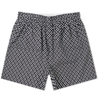 Sunspel Men's Cotton Bud Print Boxer Short in Navy