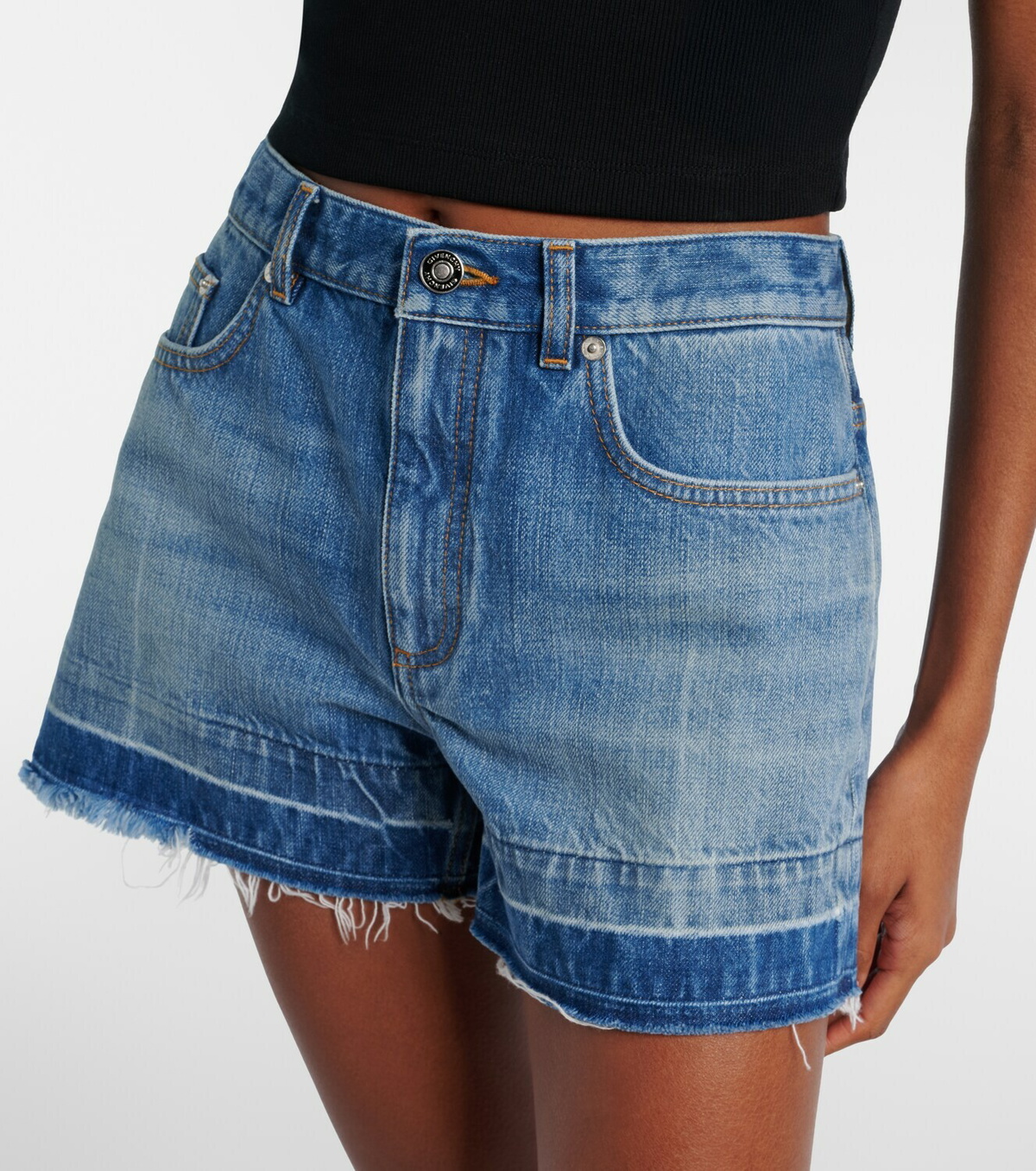 Givenchy Mid-rise denim shorts