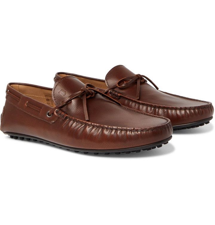 Photo: Tod's - City Full-Grain Leather Driving Shoes - Brown