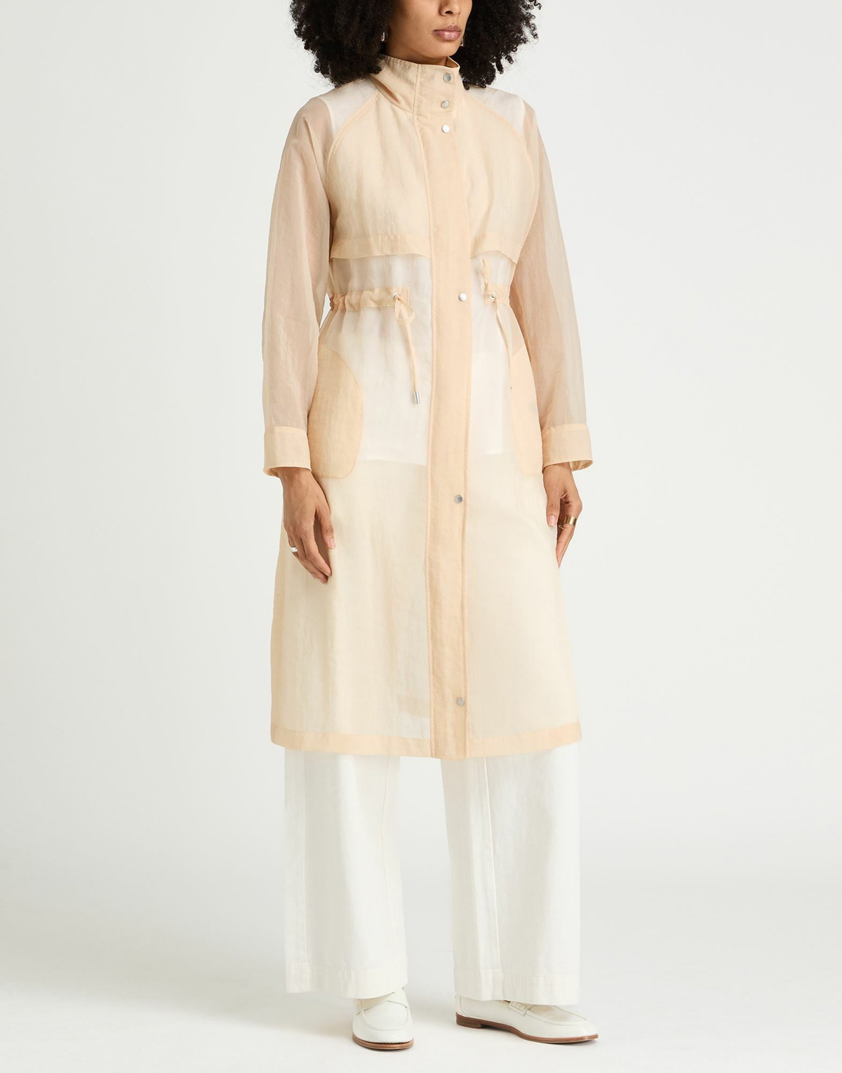 Peserico Womens Overcoat & Trench Coat in Transparent