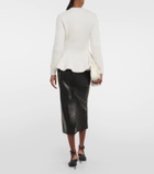 Alexander McQueen Peplum wool and cashmere sweater