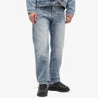 Billionaire Boys Club Men's Duck Embroidered Denim Jeans in Heavy Wash Blue