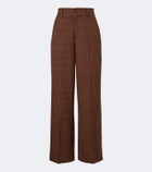 Varley Checked twill wide-leg pants