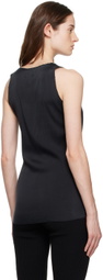 Gabriela Coll Garments Black Raw Edge Tank Top