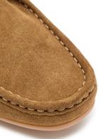 Bally Cleante Suede Loafers Tan