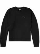 Off-White - Lunar Arrow Printed Cotton-Jersey Sweatshirt - Black