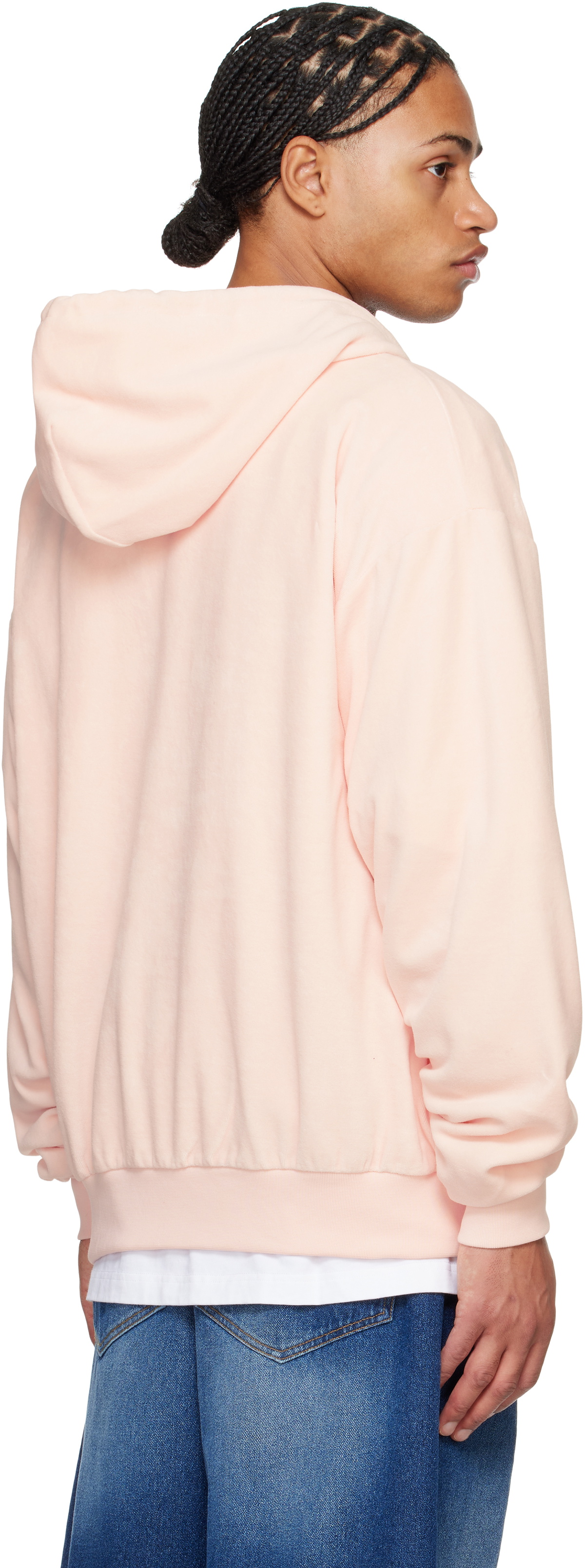 ABRA Pink Oversize Zipped Hoodie