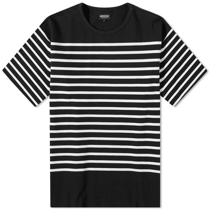 Photo: Arpenteur Men's Pontus T-Shirt in Midnight/White Stripe