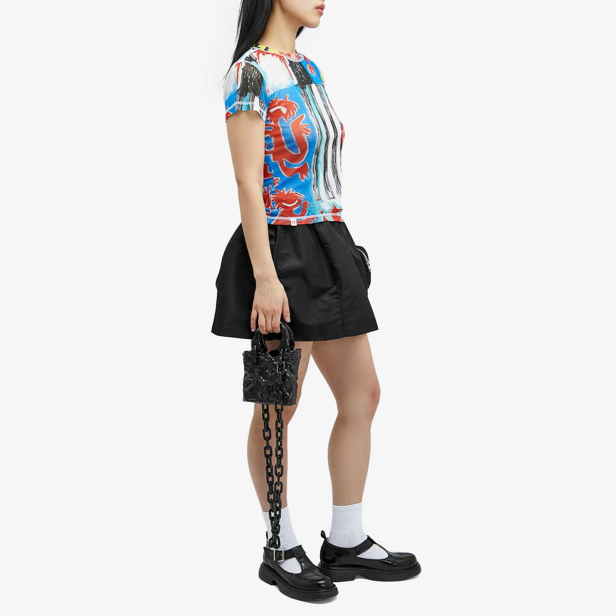 Charles Jeffrey Women's Baby T-Shirt in Heraldry Powermesh