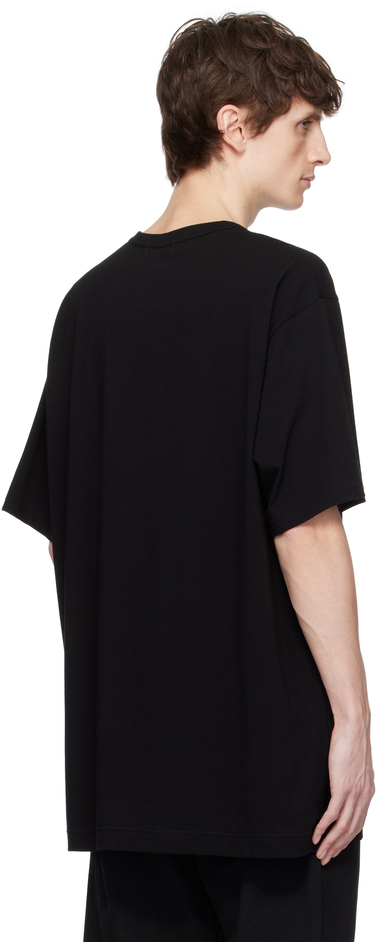 YOHJI YAMAMOTO Black Ultima Jersey Round Neck T-shirt