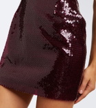 David Koma Sequined off-shoulder minidress