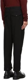 Julius Black Wool Crepe Trousers