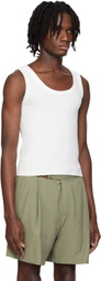 RECTO Off-White Scoop Neck Jersey Tank Top