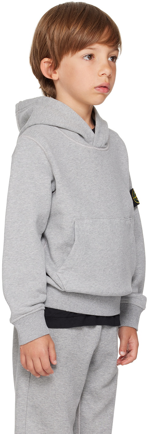 Stone Island Junior Kids Gray 61620 Hoodie Stone Island Junior