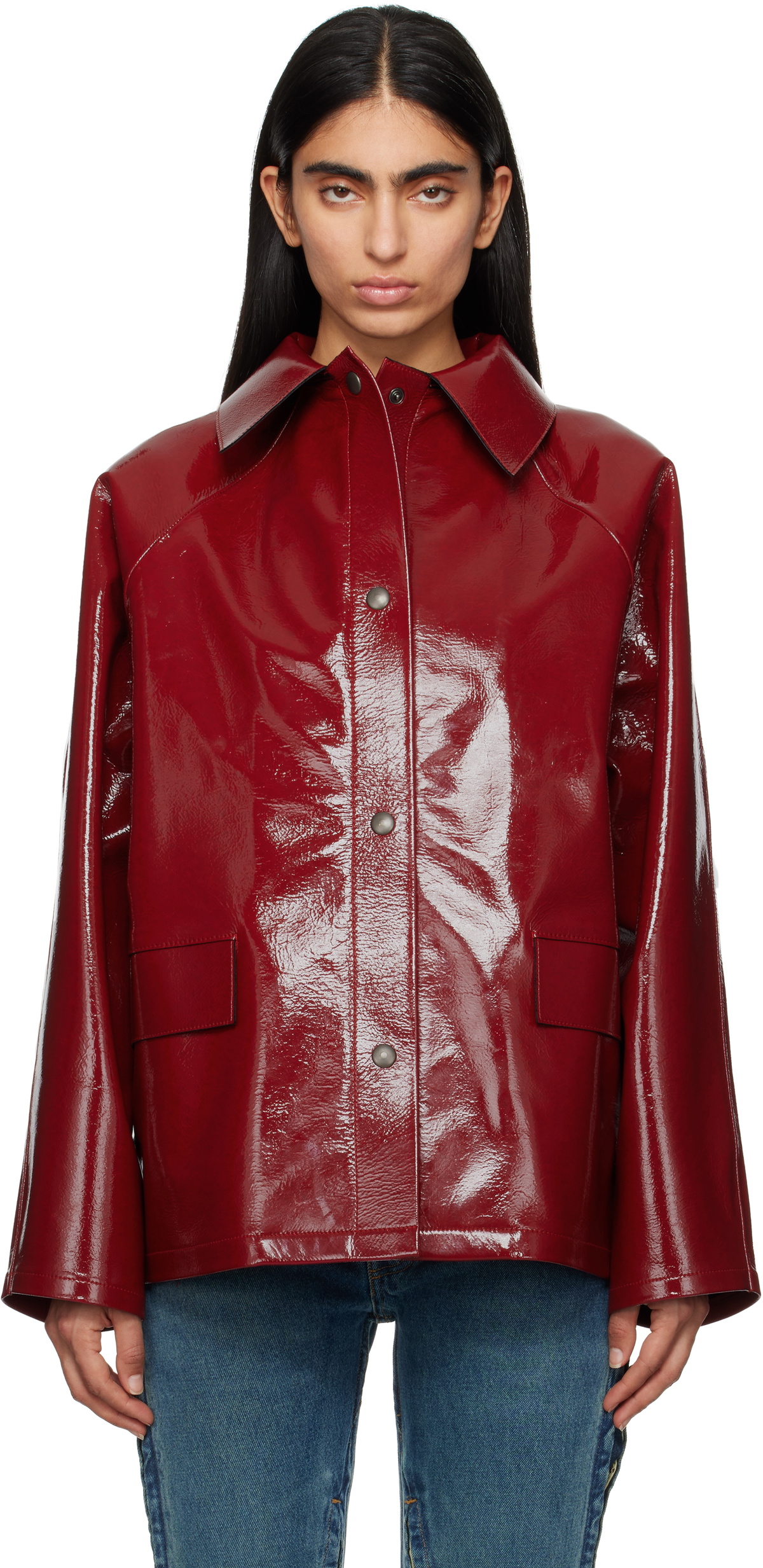 KASSL Editions Red Original Hip Lacquer Jacket
