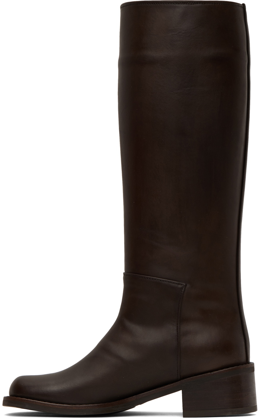 AMOMENTO Brown Long Boots
