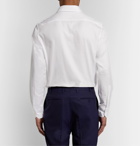 Ermenegildo Zegna - White Slim-Fit Cutaway-Collar Cotton-Piqué Shirt - White