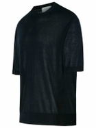 Laneus Black Lyocell Sweater