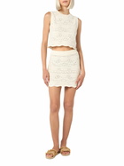 MC2 Saint Barth Woman Cotton Knit Mini Skirt Apple