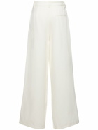 THE FRANKIE SHOP Nolan Pleated Cotton Denim Pants