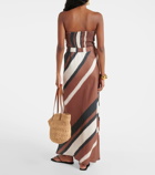 Faithfull Dalicenca striped linen maxi skirt