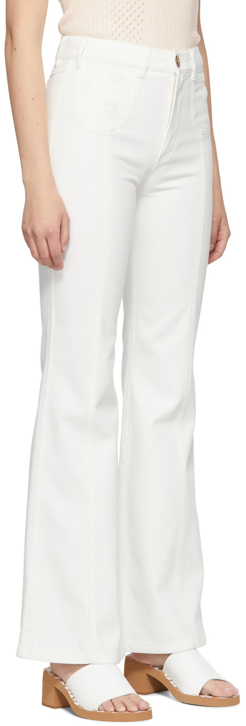 See by Chloé White Flared Jeans