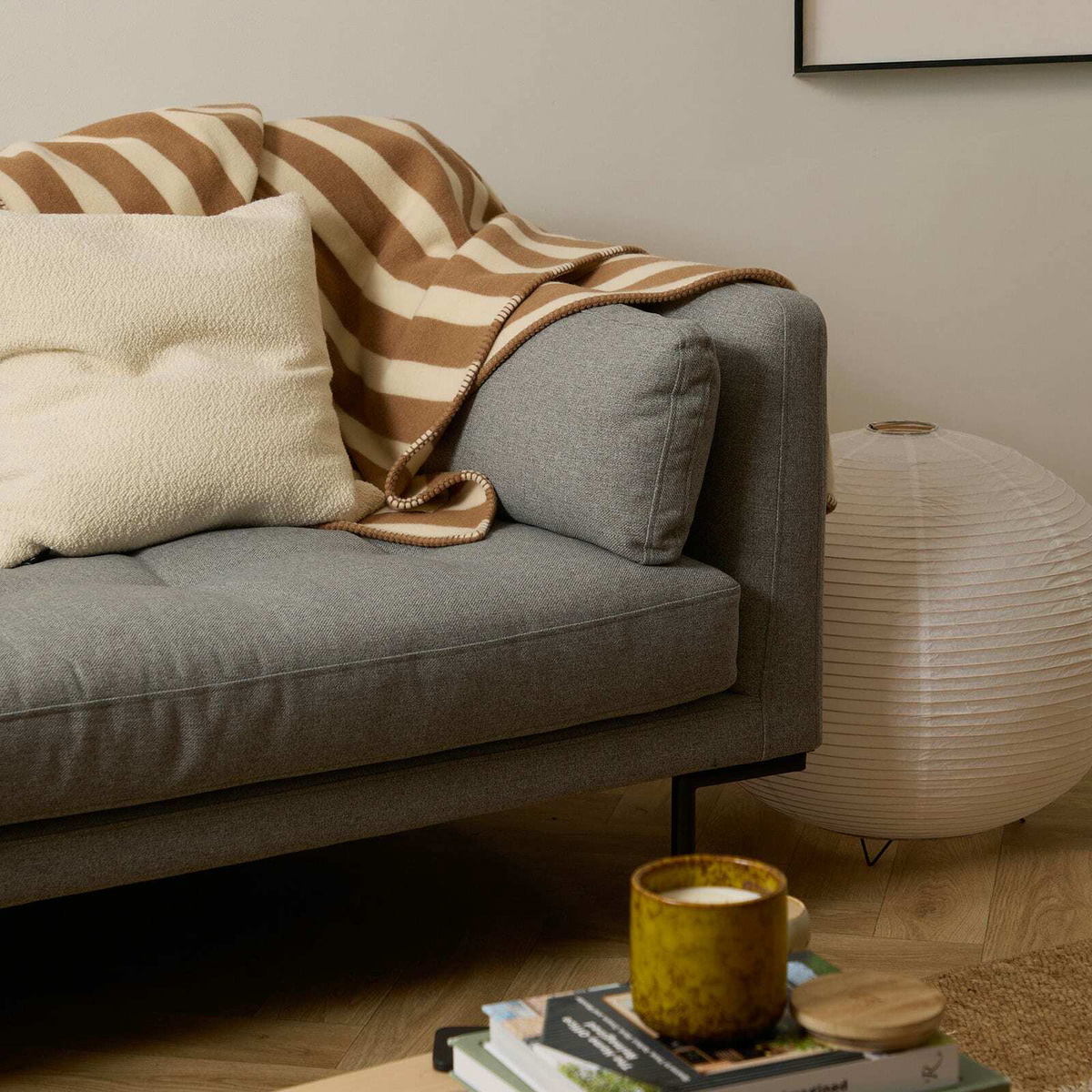 Tekla Fabrics Striped Lambswool Blanket in Hereford Stripes 