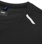 Soar Running - Mesh-Panelled Jersey T-Shirt - Black