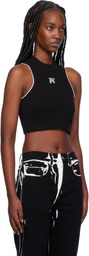 Palm Angels Black PA Monogram Tank Top