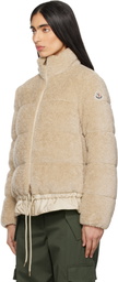 Moncler Beige Cedre Teddy Short Down Jacket
