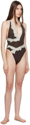 VAILLANT Brown & Green 'Une Piece' Swimsuit